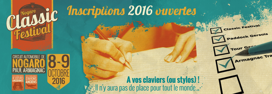 Les inscriptions pour le Classic Festival  2016 sont ouvertes ! 